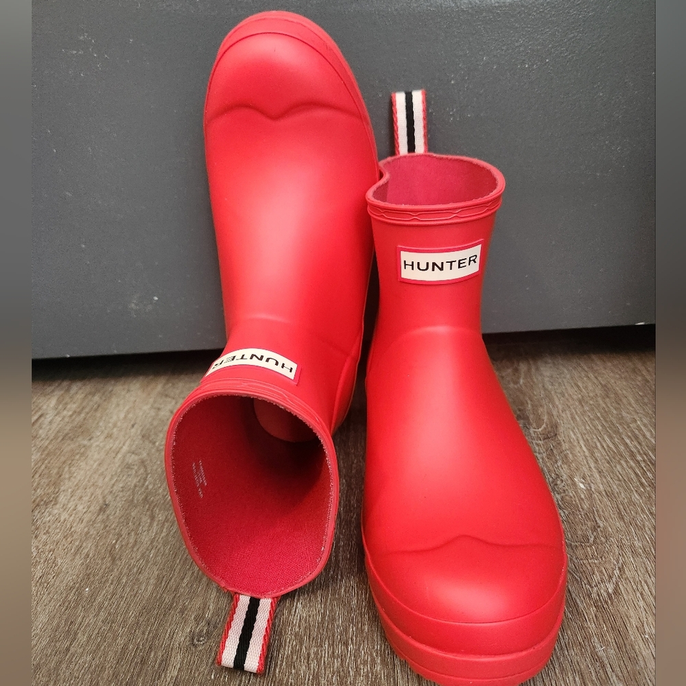 Red Hunter Rain boots